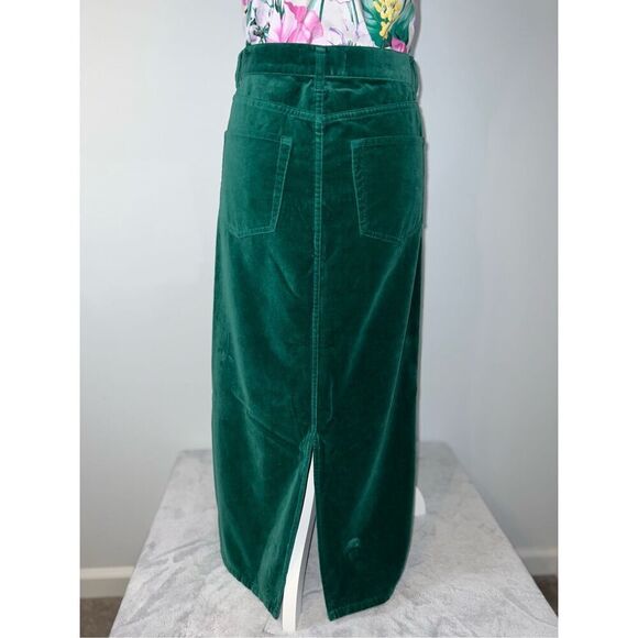 THE GREAT Emerald Green Column MIDI Skirt 28 - Picture 3 of 13